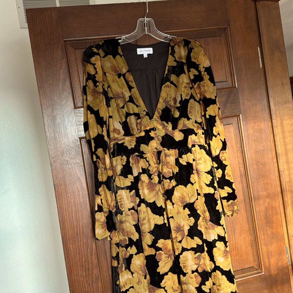 Wit & Wisdom Midi Dress with Black Velvet